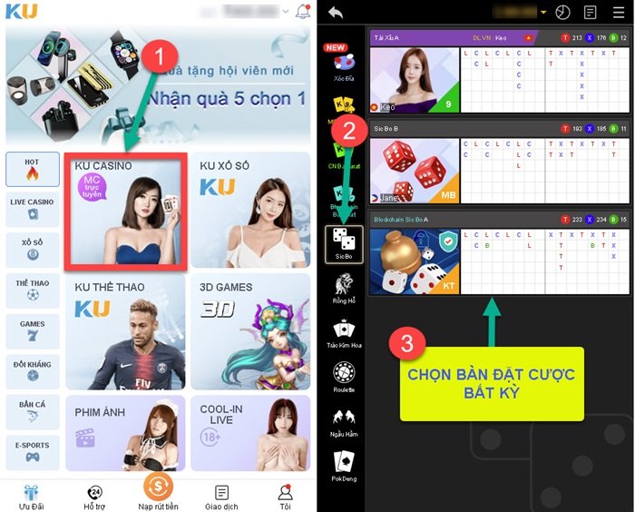 Tải game tài xỉu đổi tiền thật tại Ku casino dễ dàng nhất Hướng dẫn tham gia game tài xỉu tại Ku casino