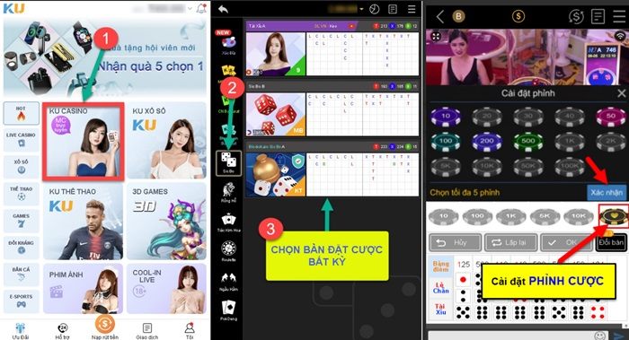 Hướng dẫn cách chơi tài xỉu Ku casino với tỷ lệ thắng cao Hướng dẫn vào chơi tài xỉu Kubet