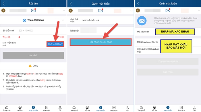 Rút tiền Ku casino Cách đổi mật khẩu bảo mật khi quên